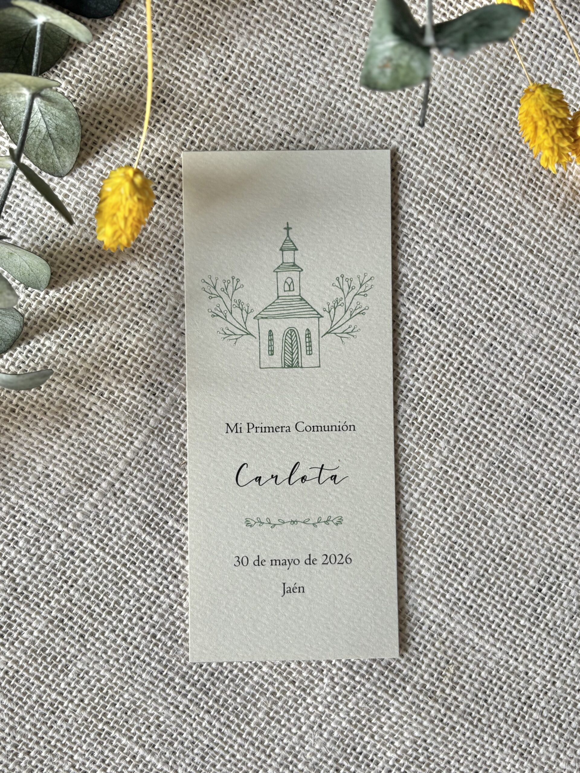 Recordatorio de Comunión clásico (1 tarjeta)